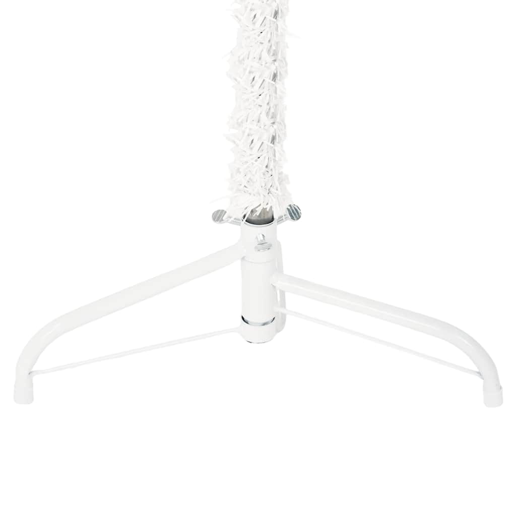 Albero Natale Artificiale Sottile a Metà Supporto Bianco 180 cm