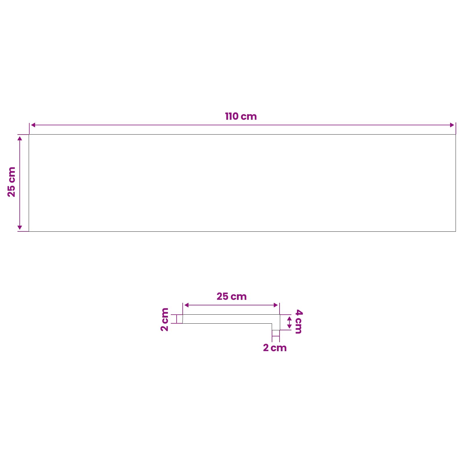 Tappeti per scale 2 pz 110 x 25 x 2 cm Naturale