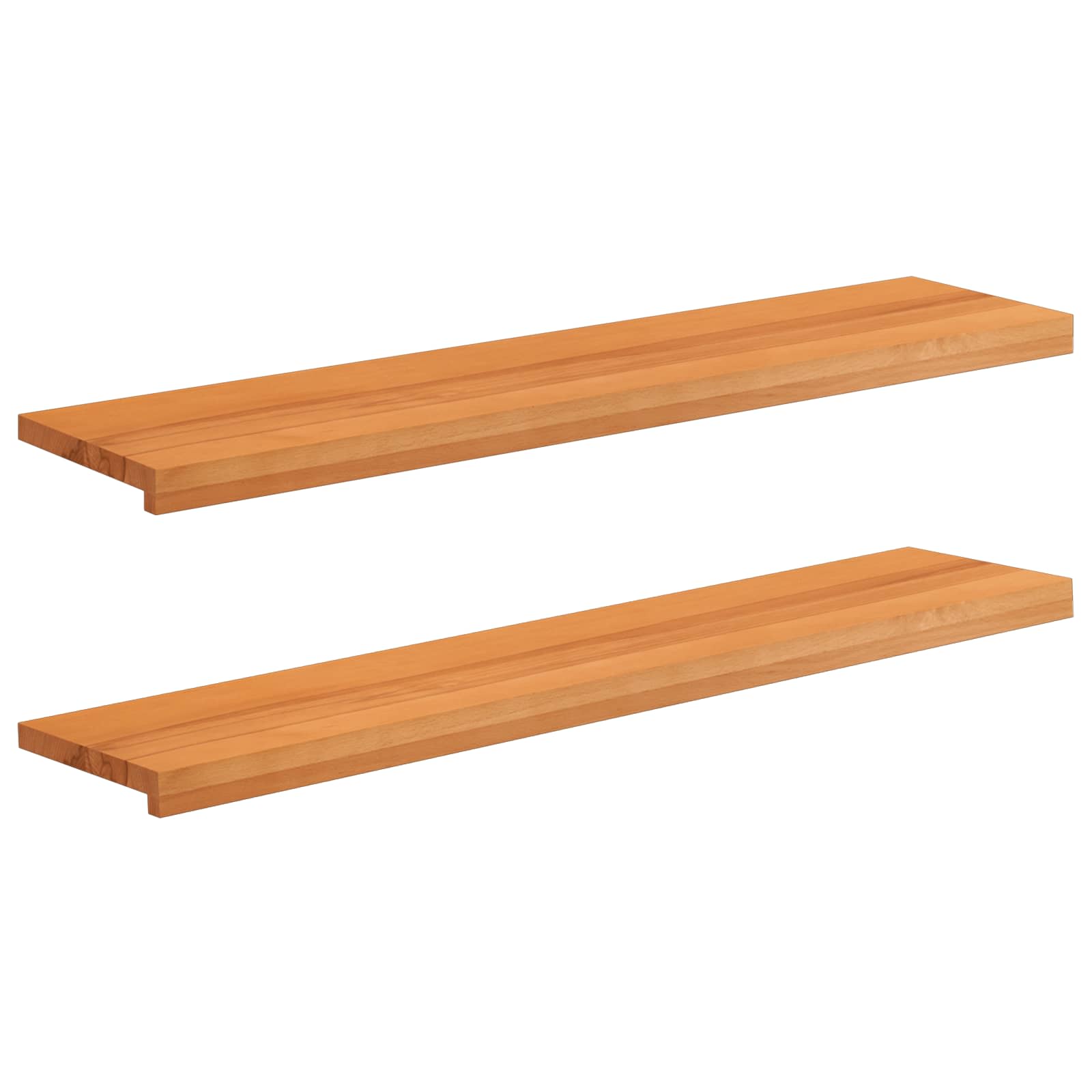 Tappeti per scale 2 pz 120 x 30 x 2 cm Marrone Chiaro