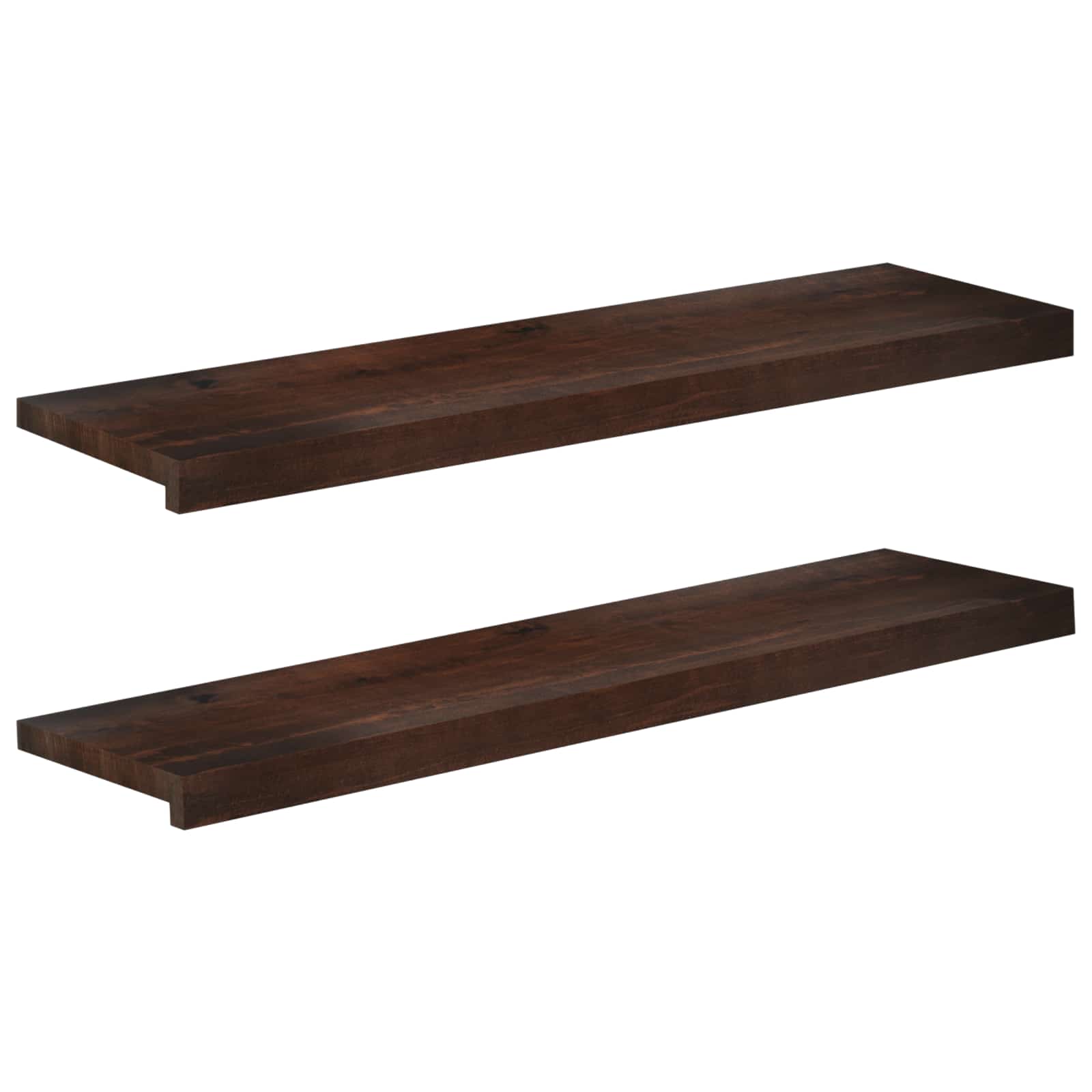 Tappeti per scale 2 pz 90 x 25 x 2 cm Marrone Scuro