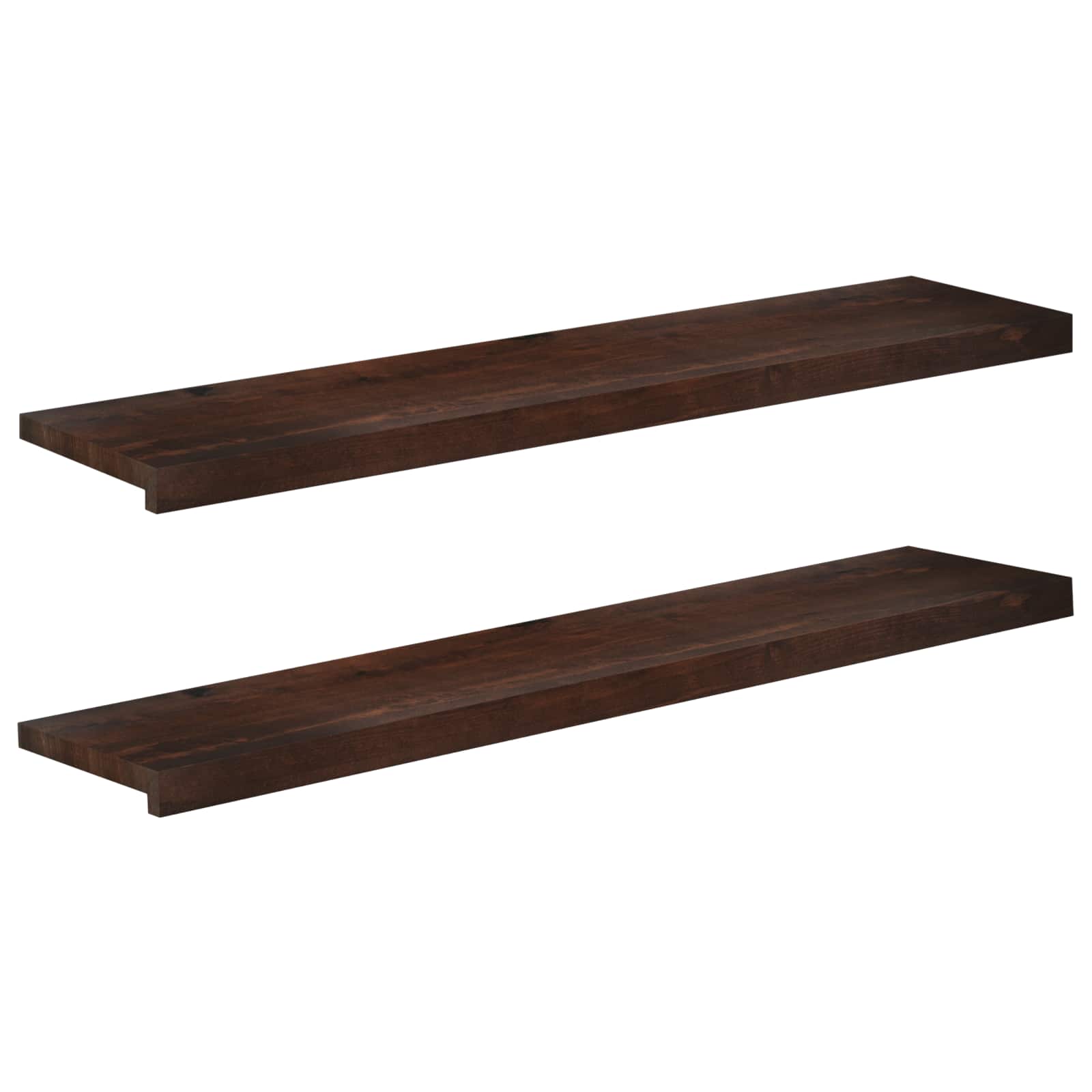 Tappeti per scale 2 pz 120 x 25 x 2 cm Marrone Scuro
