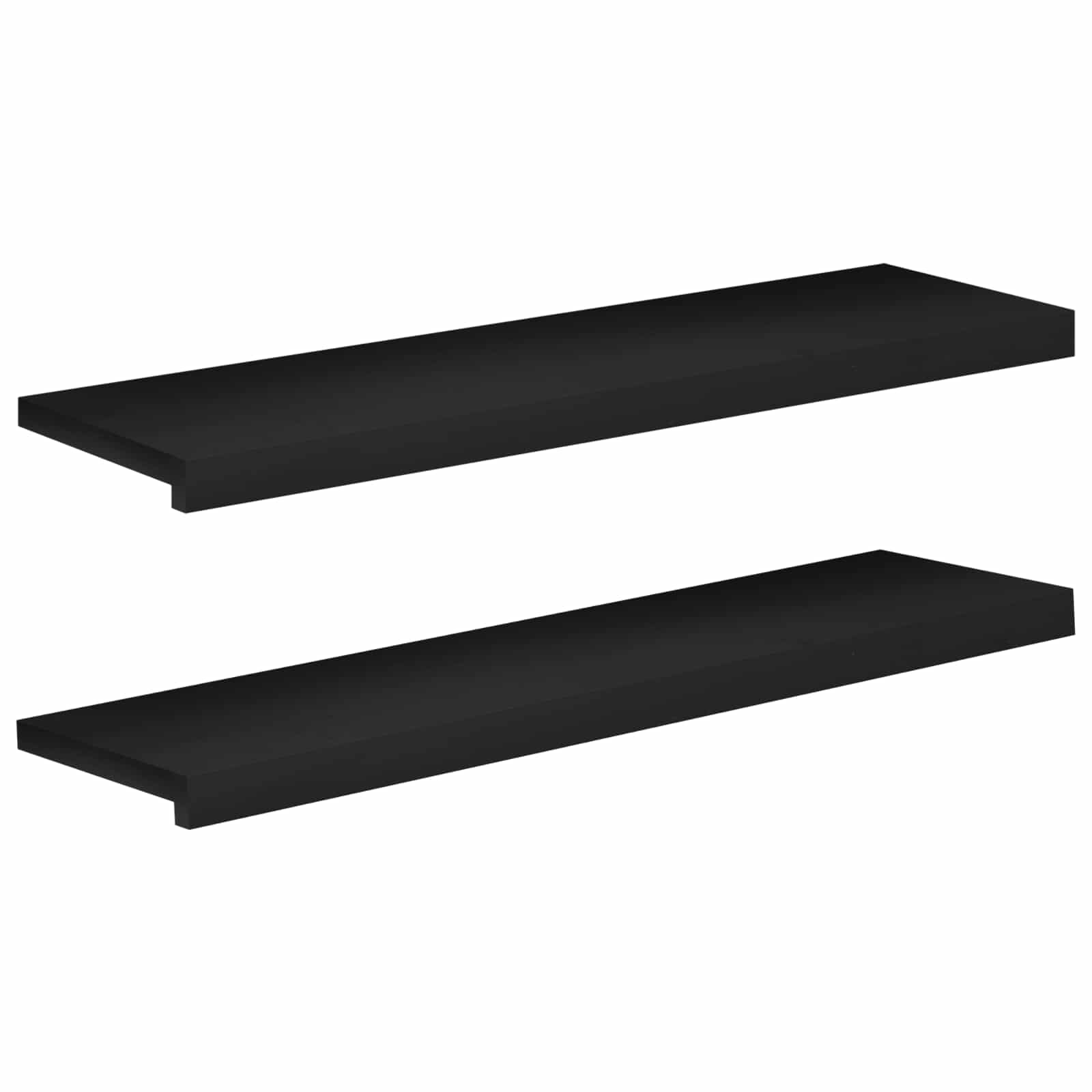 Tappeti per scale 2 pz 90 x 30 x 2 cm Nero