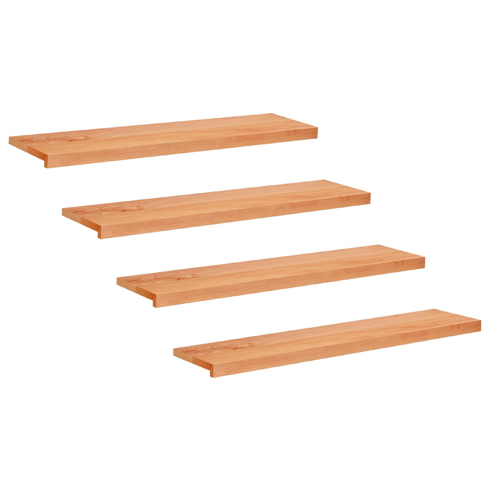 Tappeti per scale 4 pz 120 x 25 x 2 cm Vernice