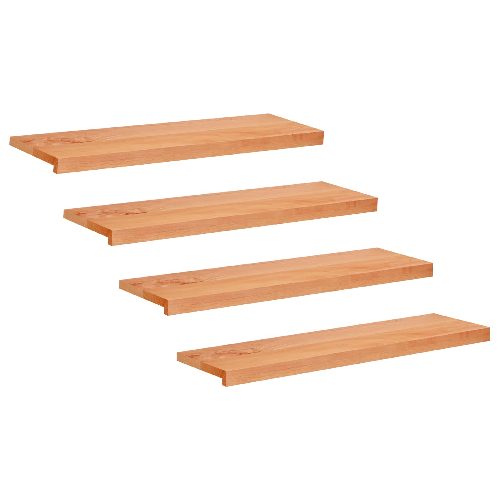 Tappeti per scale 4 pz 100 x 30 x 2 cm Vernice