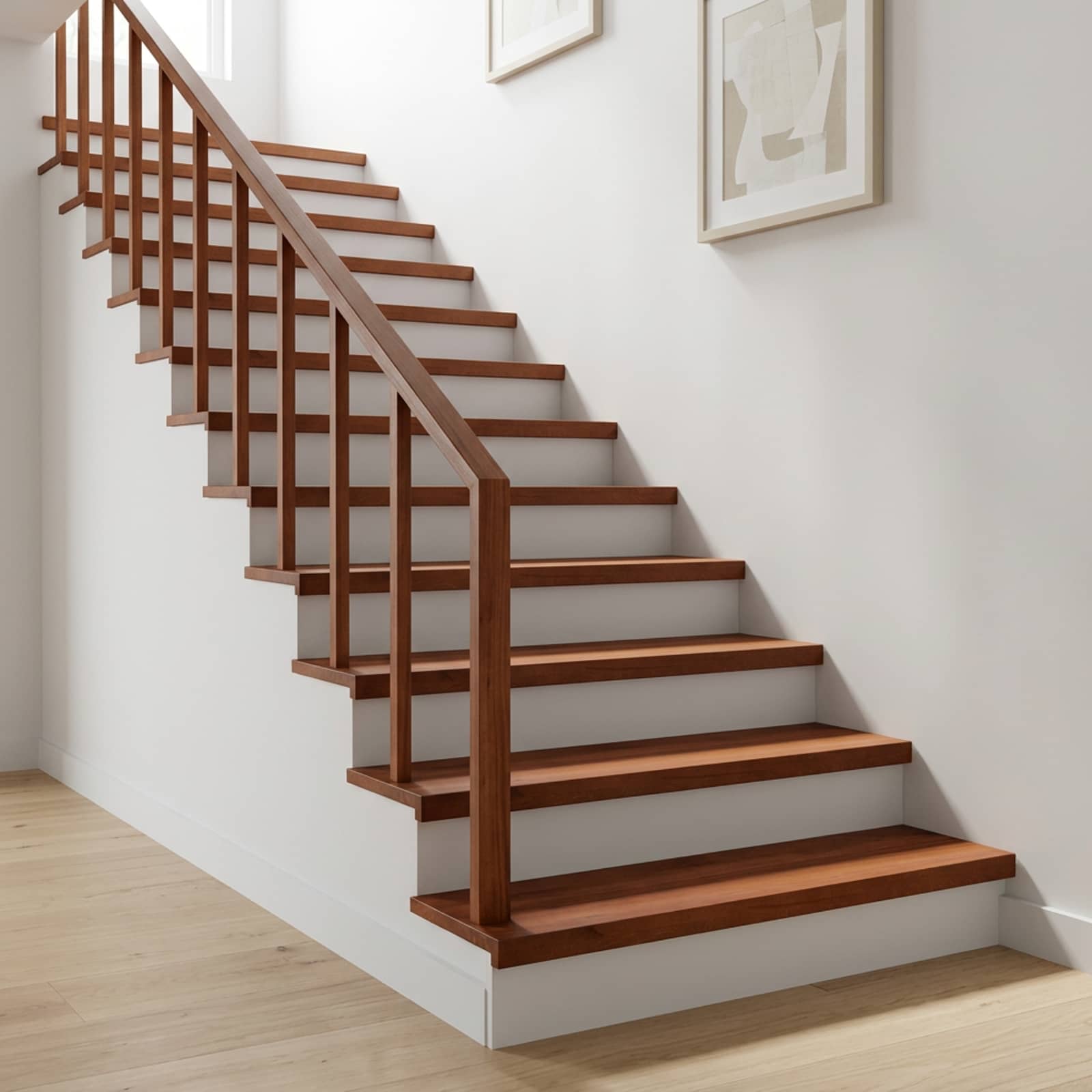 Tappeti per scale 4 pz 110 x 25 x 2 cm Marrone