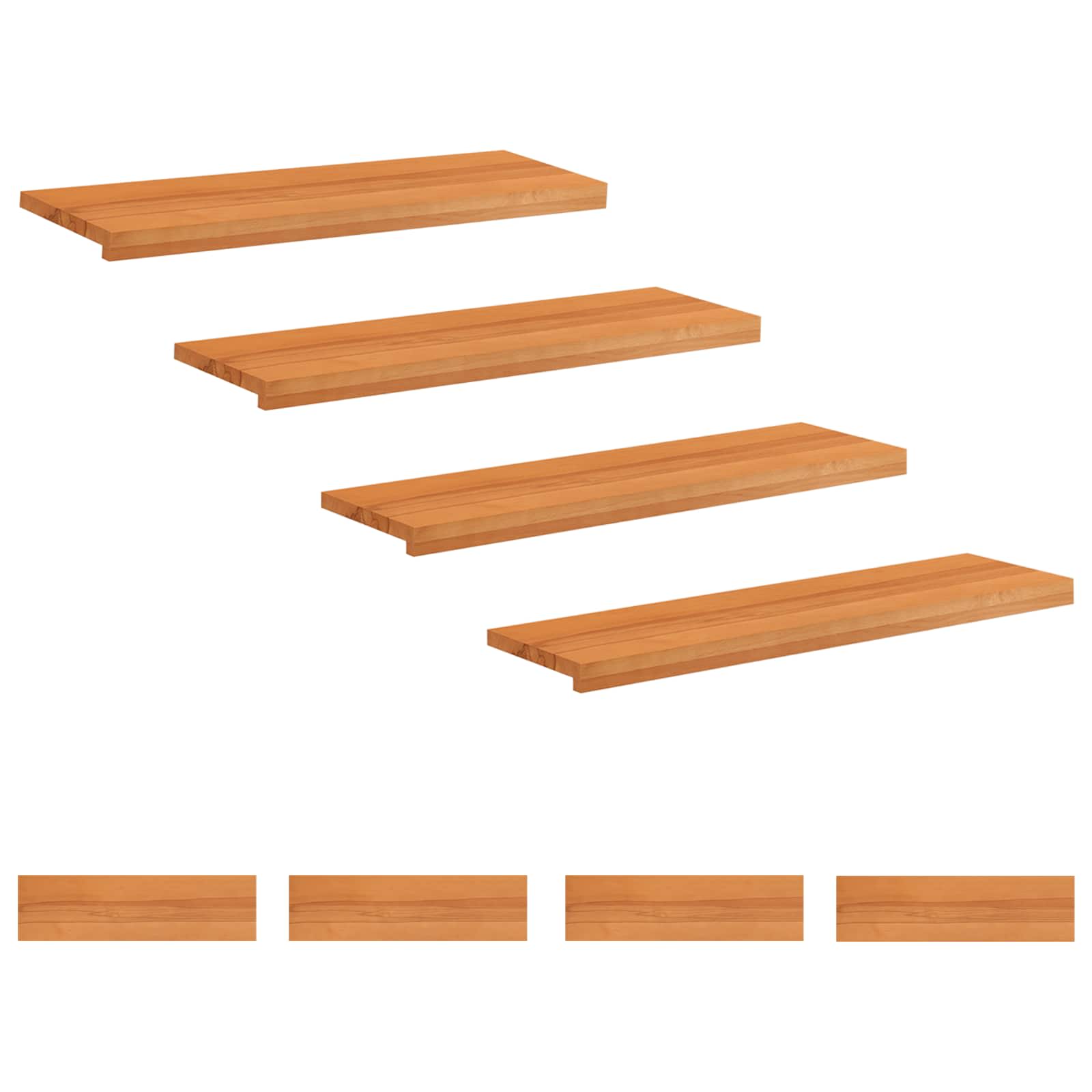 Tappeti per scale 8 pz 100 x 30 x 2 cm Marrone Chiaro