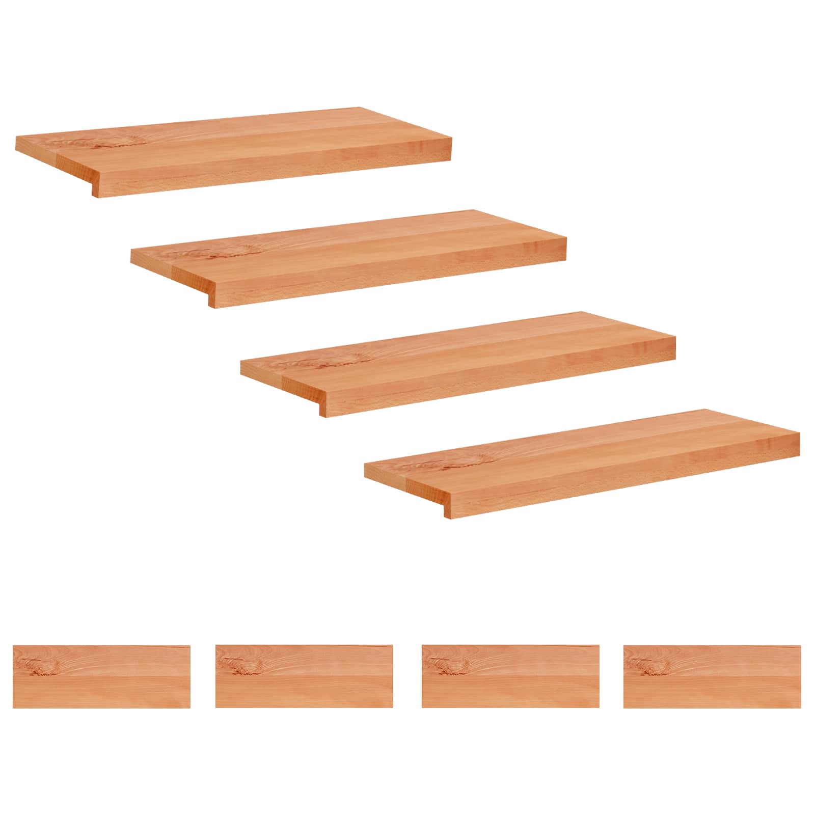 Tappeti per scale 8 pz 80 x 30 x 2 cm Vernice
