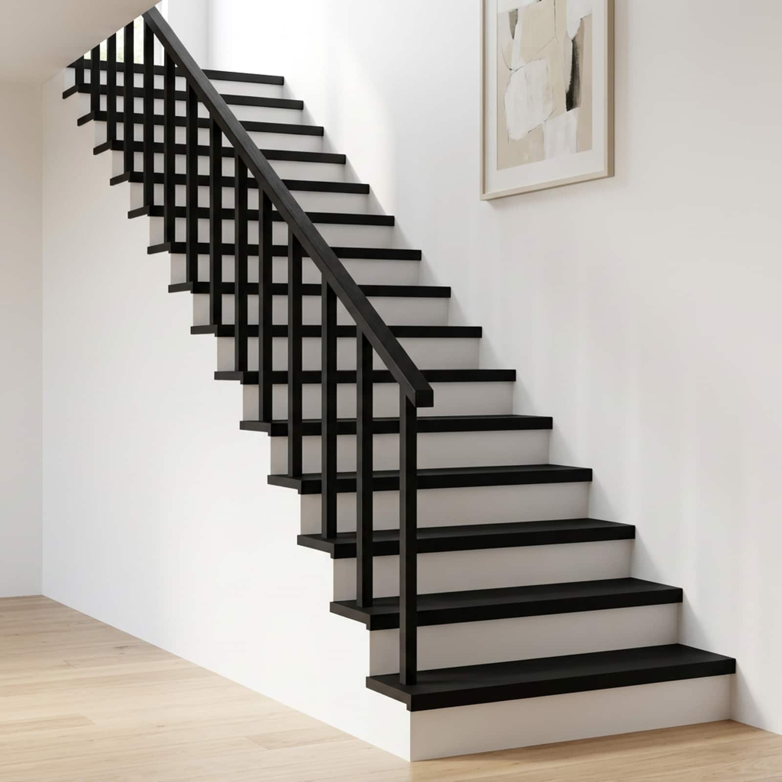 Tappeti per scale 8 pz 80 x 30 x 2 cm Nero