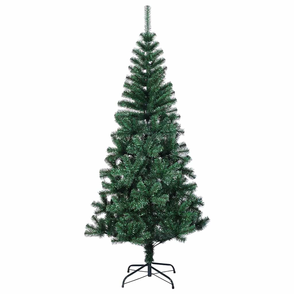 Albero di Natale Artificiale Punte Iridescenti Verde 180 cm PVC