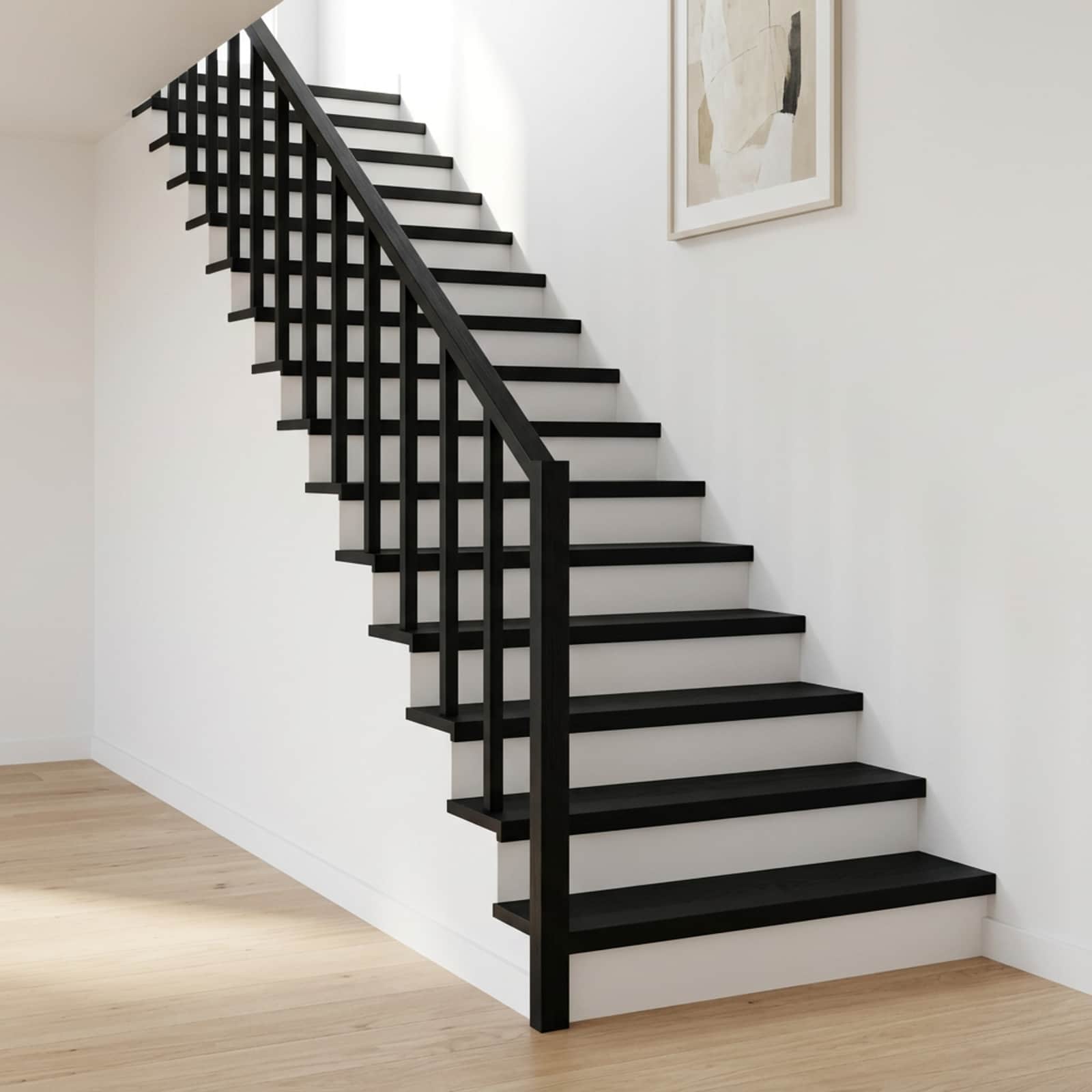Tappeti per scale 16 pz 110 x 30 x 2 cm Nero