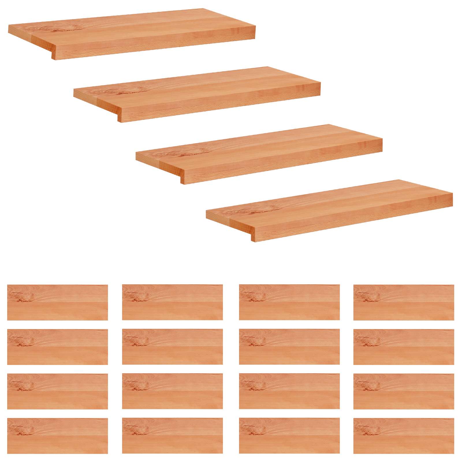Tappeti per scale 20 pz 70 x 25 x 2 cm Vernice