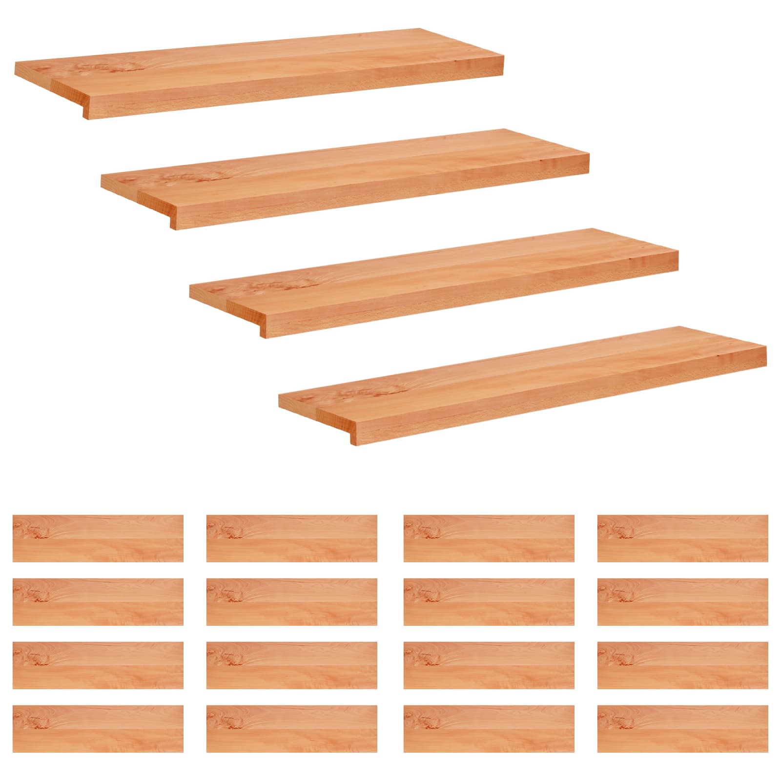 Tappeti per scale 20 pz 90 x 30 x 2 cm Vernice