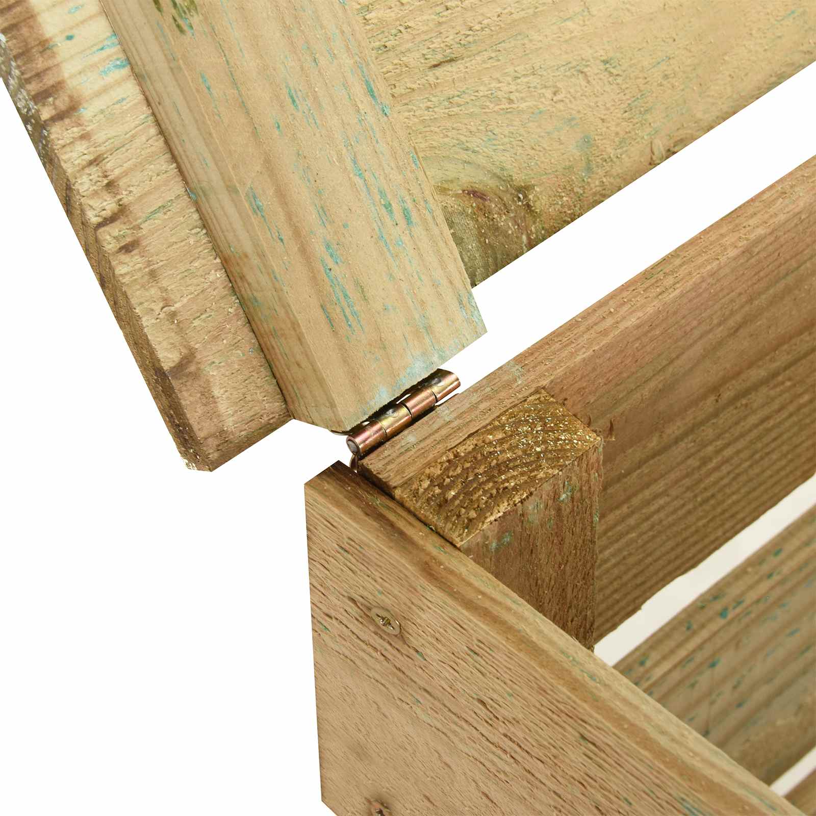 Compostiera da giardino a listelli 3 pcs Verde
