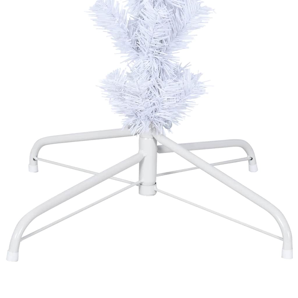 Albero di Natale Artificiale Capovolto con Base Bianco 240 cm