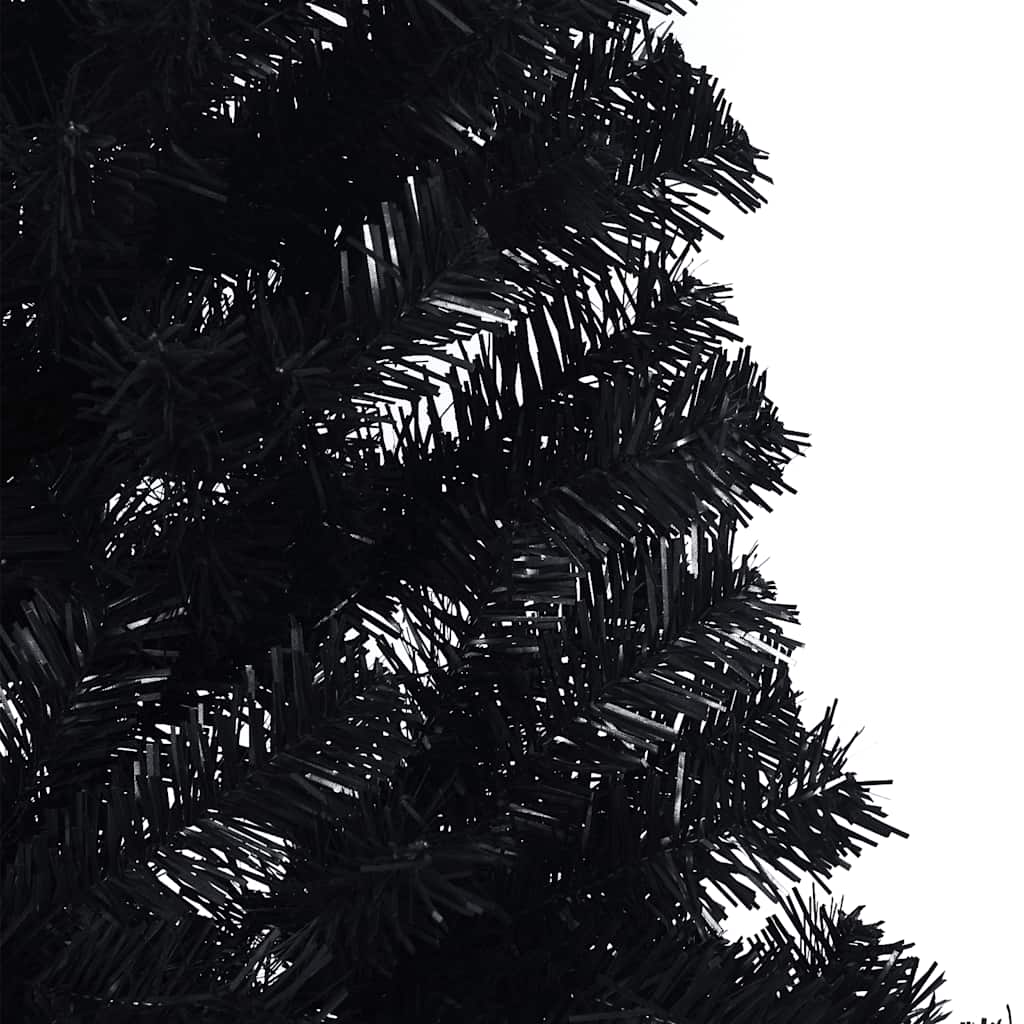 Albero di Natale Artificiale a Metà con Base Nero 240 cm PVC