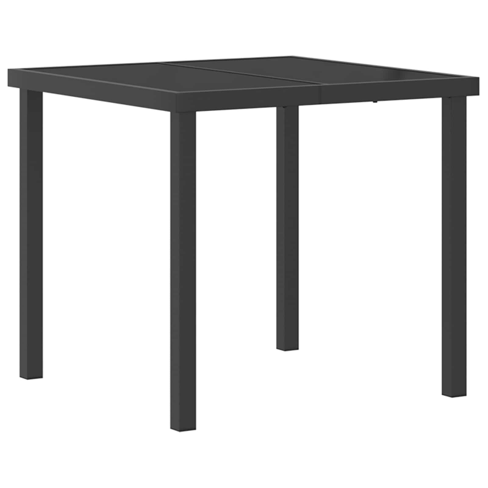 Set da pranzo per esterni 5 pz Nero polyrattan