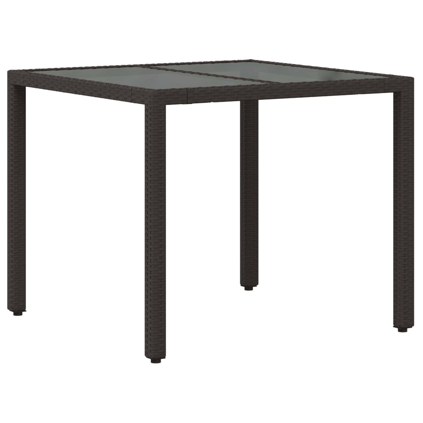 Set da pranzo per esterni 5 pz Nero polyrattan