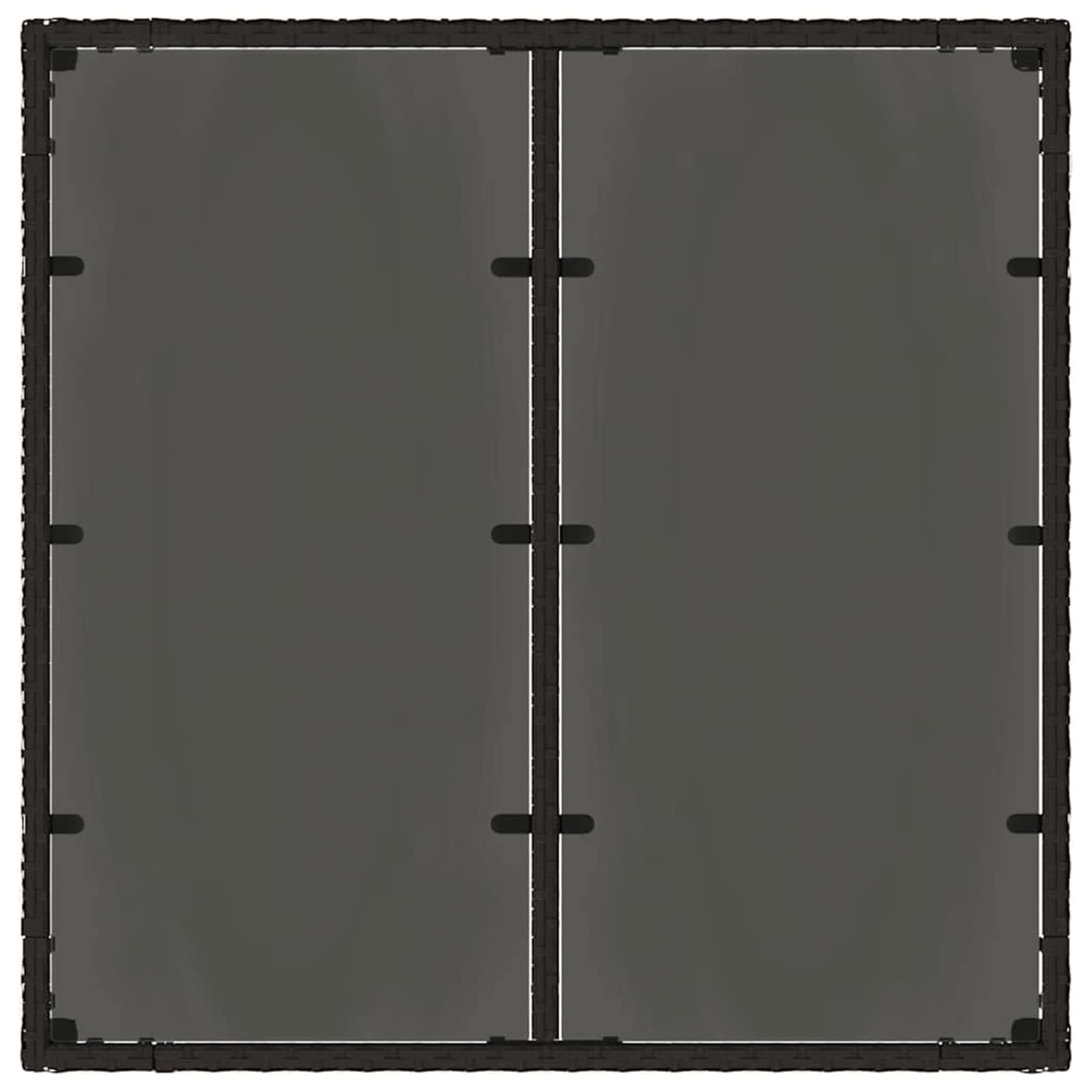 Set da pranzo per esterni 5 pz Nero polyrattan