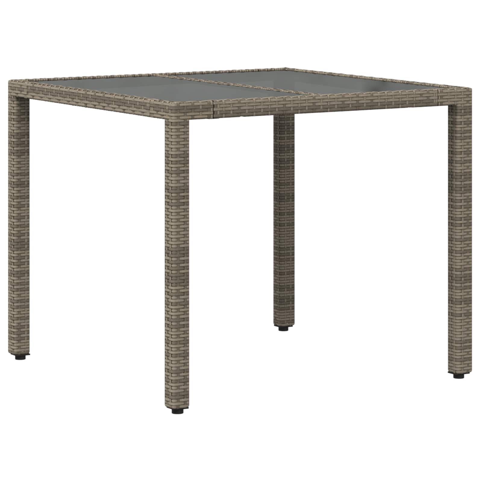 Set da pranzo per esterni 5 pz Grigio polyrattan