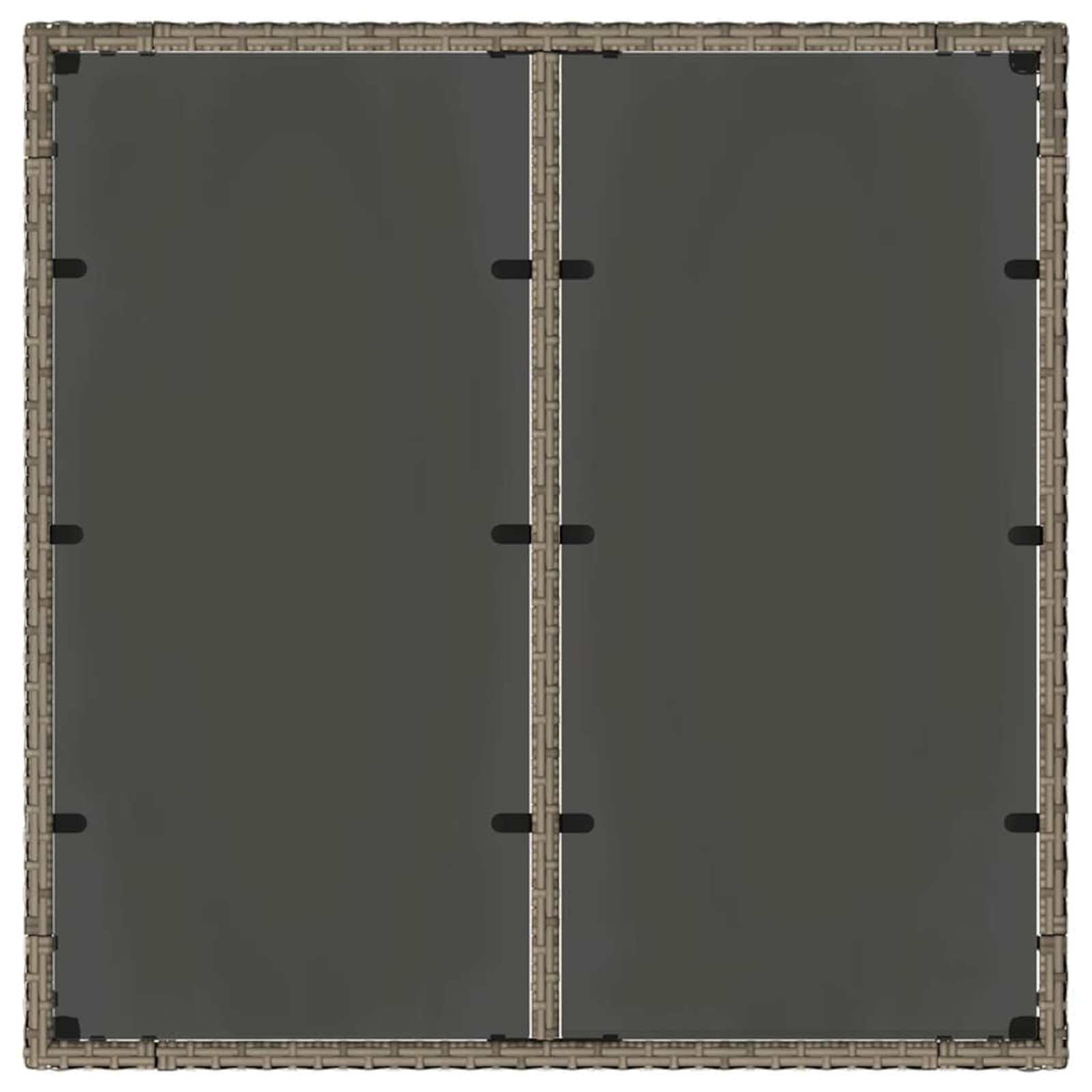 Set da pranzo per esterni 5 pz Grigio polyrattan
