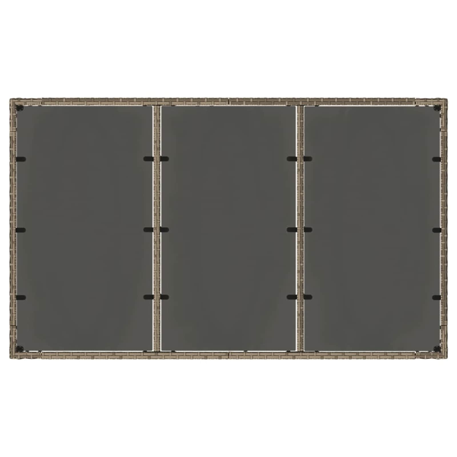 Set da pranzo per esterni 5 pz Grigio polyrattan
