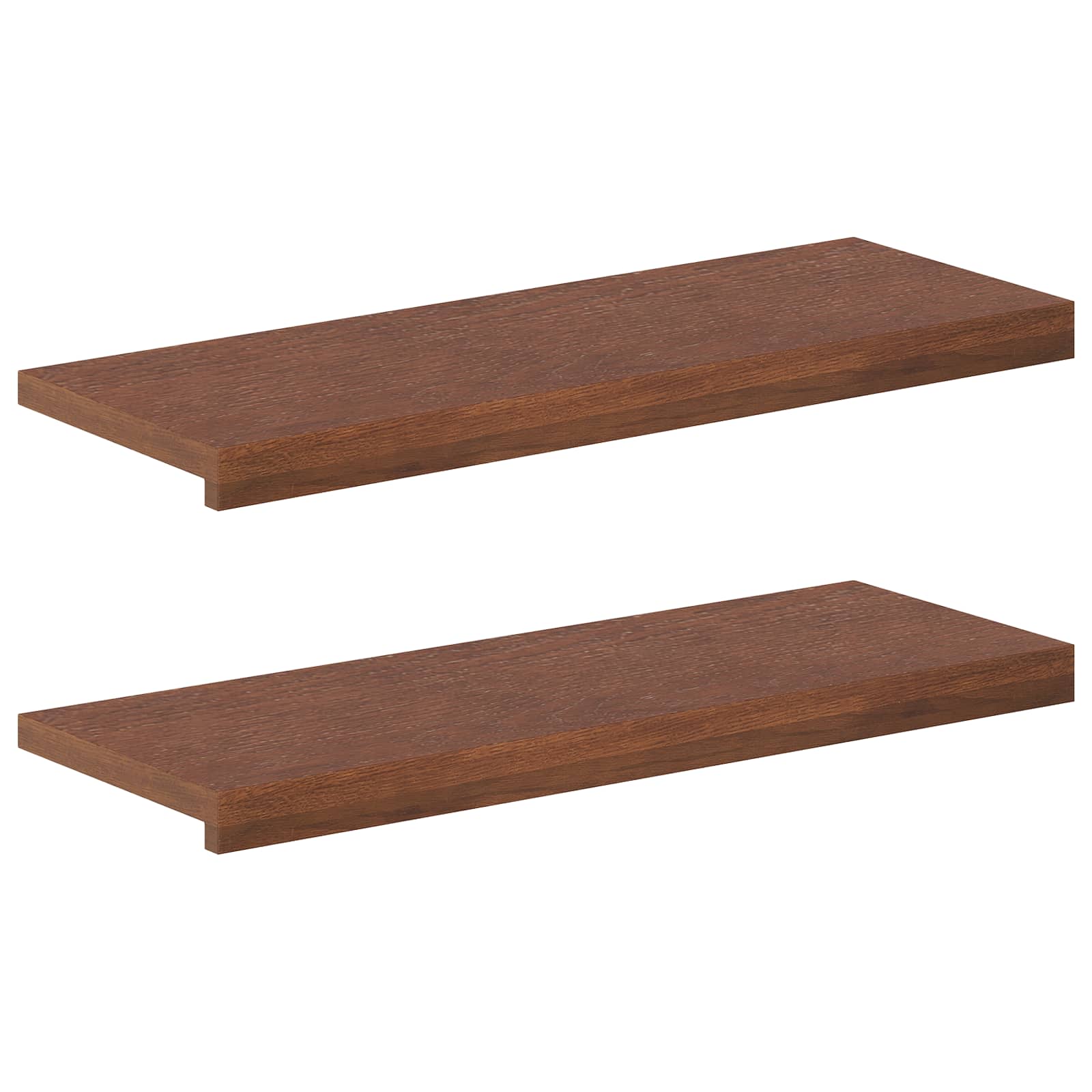 Gradini per Scale 2 pz 80 x 25 x 2 cm Marrone Scuro