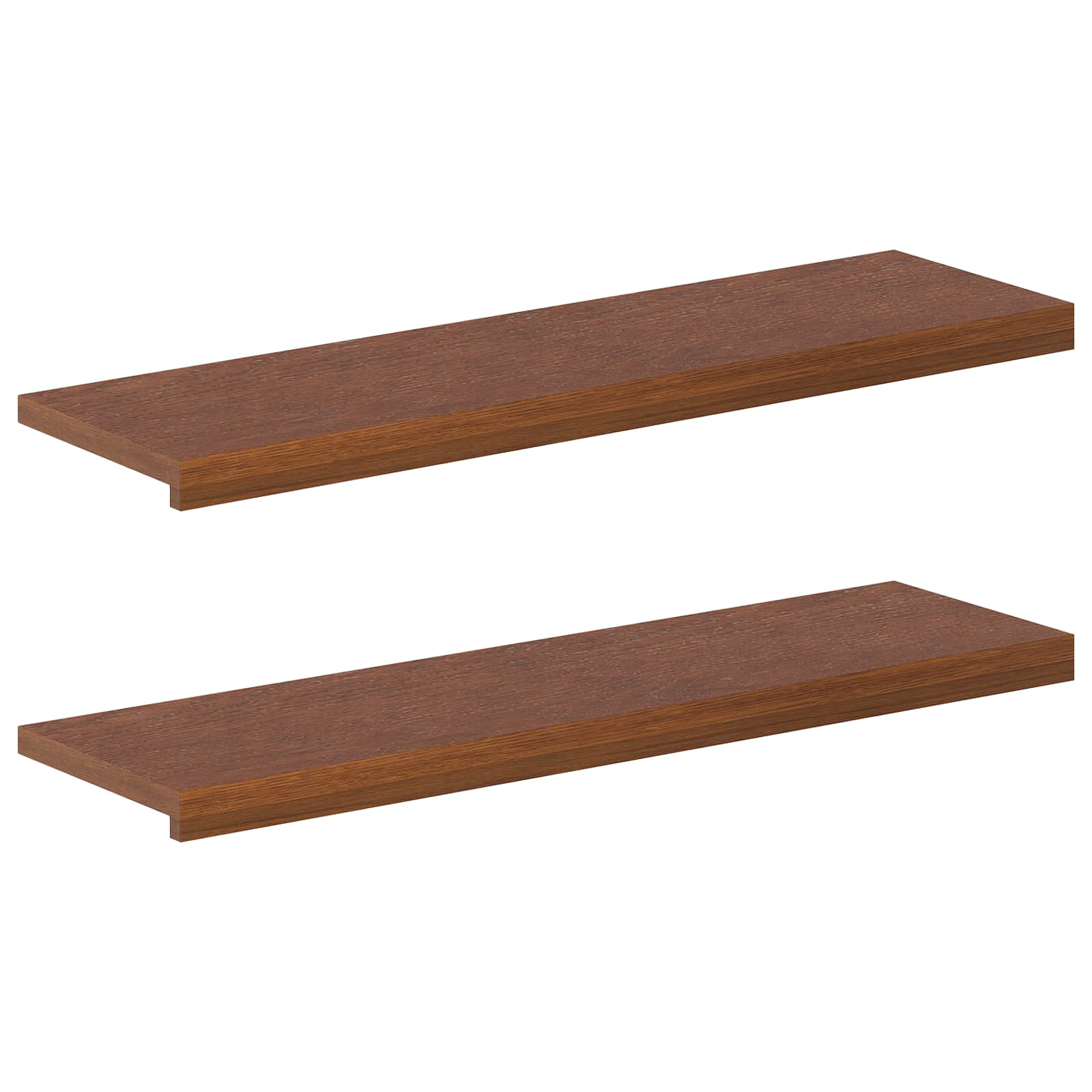 Gradini per Scale 2 pz 100 x 25 x 2 cm Marrone Scuro
