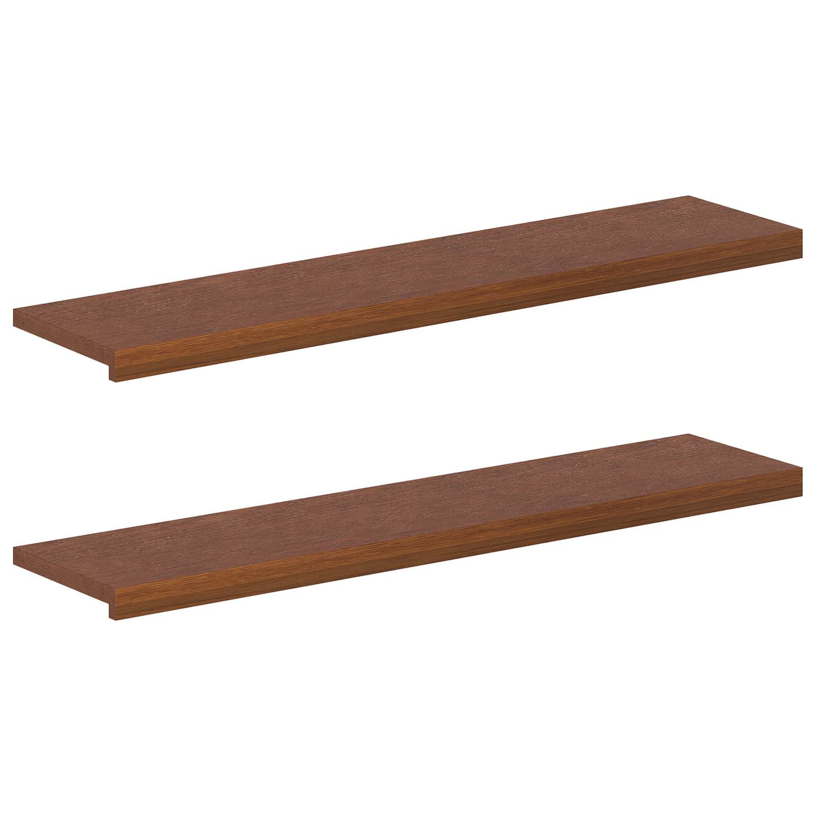 Gradini per Scale 2 pz 120 x 25 x 2 cm Marrone Scuro
