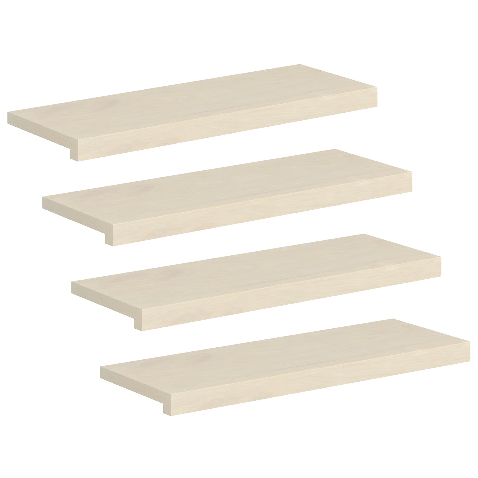 Gradini per Scale 4 pz 70 x 25 x 2 cm Bianco