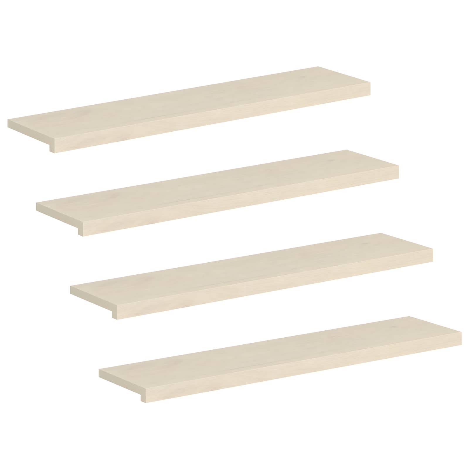Gradini per Scale 4 pz 120 x 25 x 2 cm Bianco