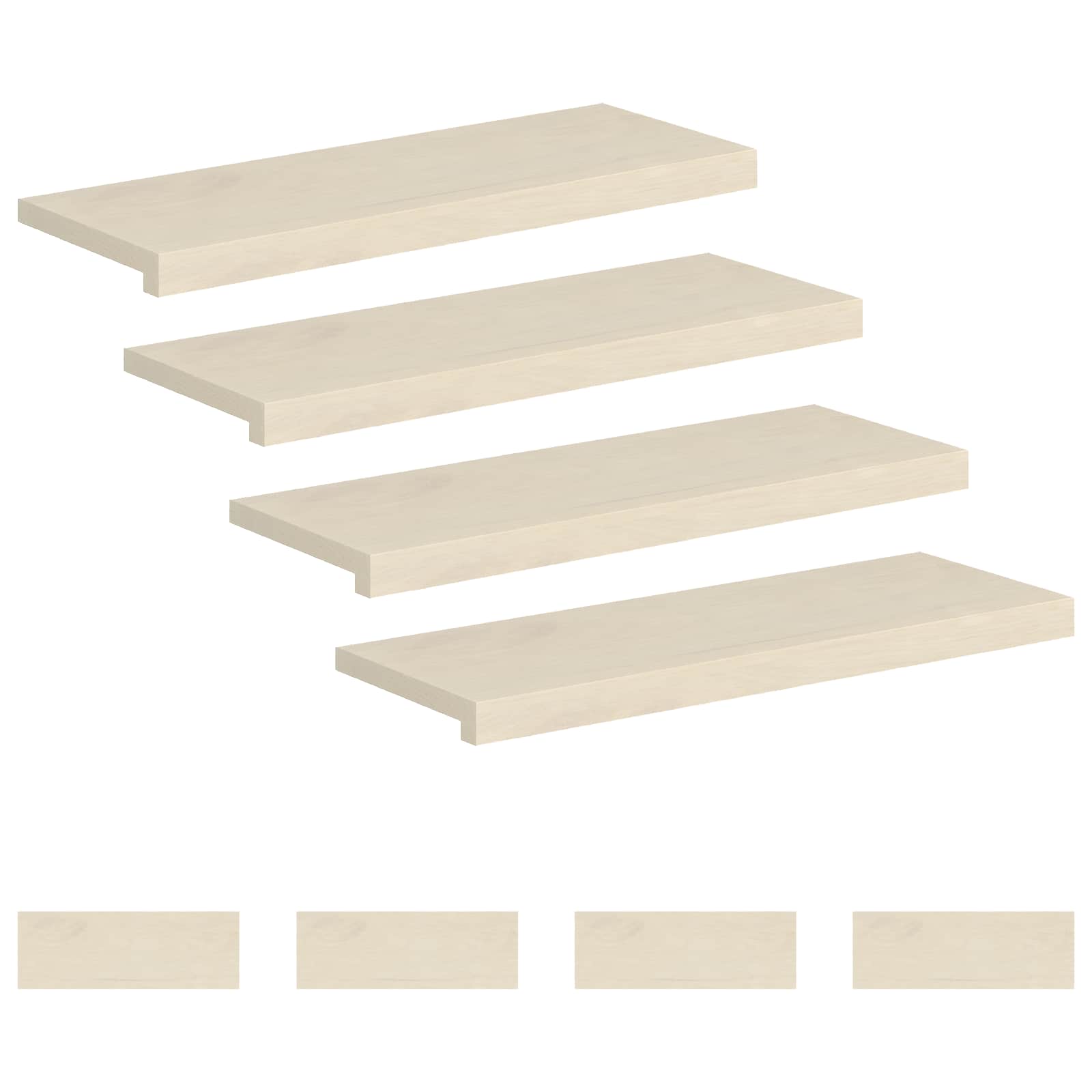 Gradini per Scale 8 pz 70 x 30 x 2 cm Bianco