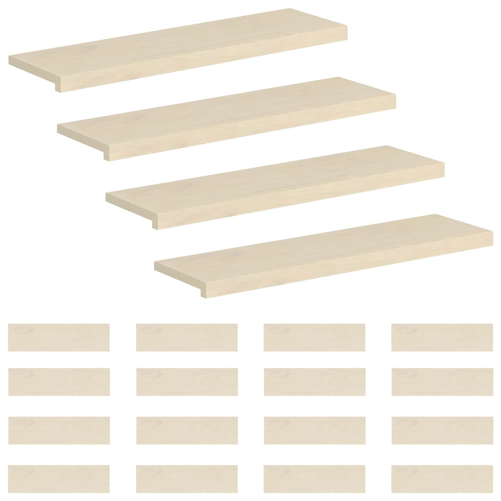 Gradini per Scale 20 pz 100 x 30 x 2 cm Bianco