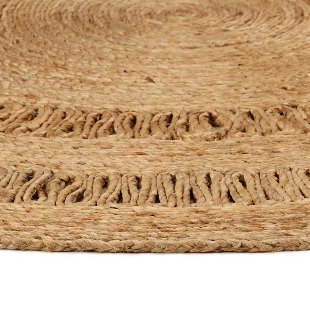 Tappeto Lavorato a Mano in Juta Intrecciata 180 cm Rotondo