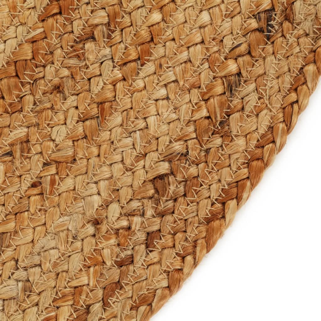 Tappeto Intrecciato con Nappe 90cm Iuta Rotondo