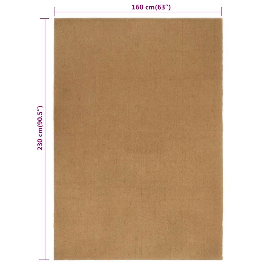 Tappeto 160x230 cm Iuta Rettangolare