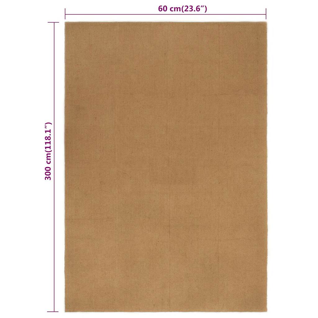 tappeto antiscivolo 60x300 cm Iuta Rettangolare