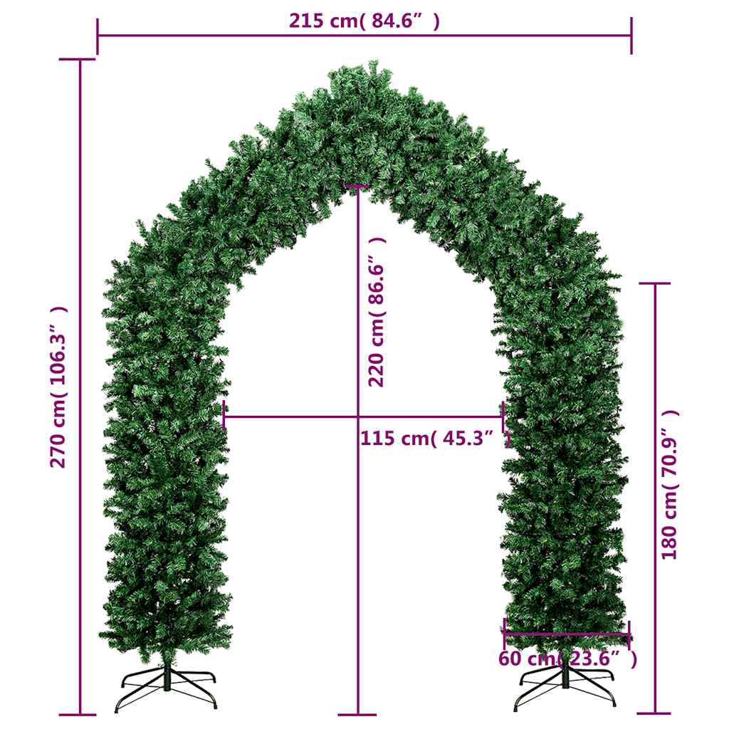 Albero di Natale ad Arco Verde 270 cm