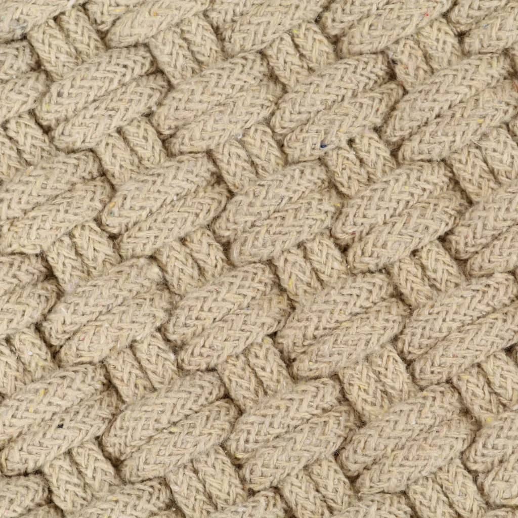 Tappeto Rettangolare Naturale 80x160 cm in Cotone