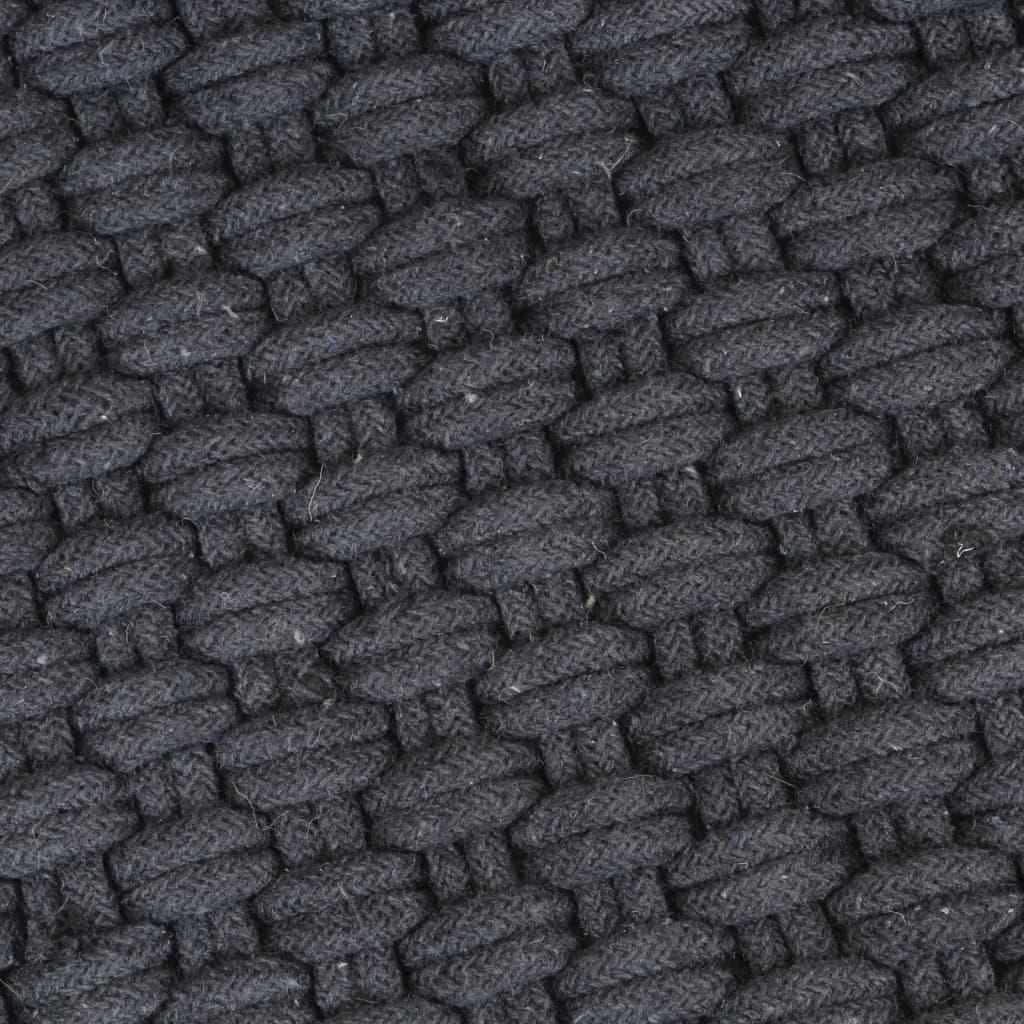 Tappeto Rettangolare Antracite 160x230 cm in Cotone