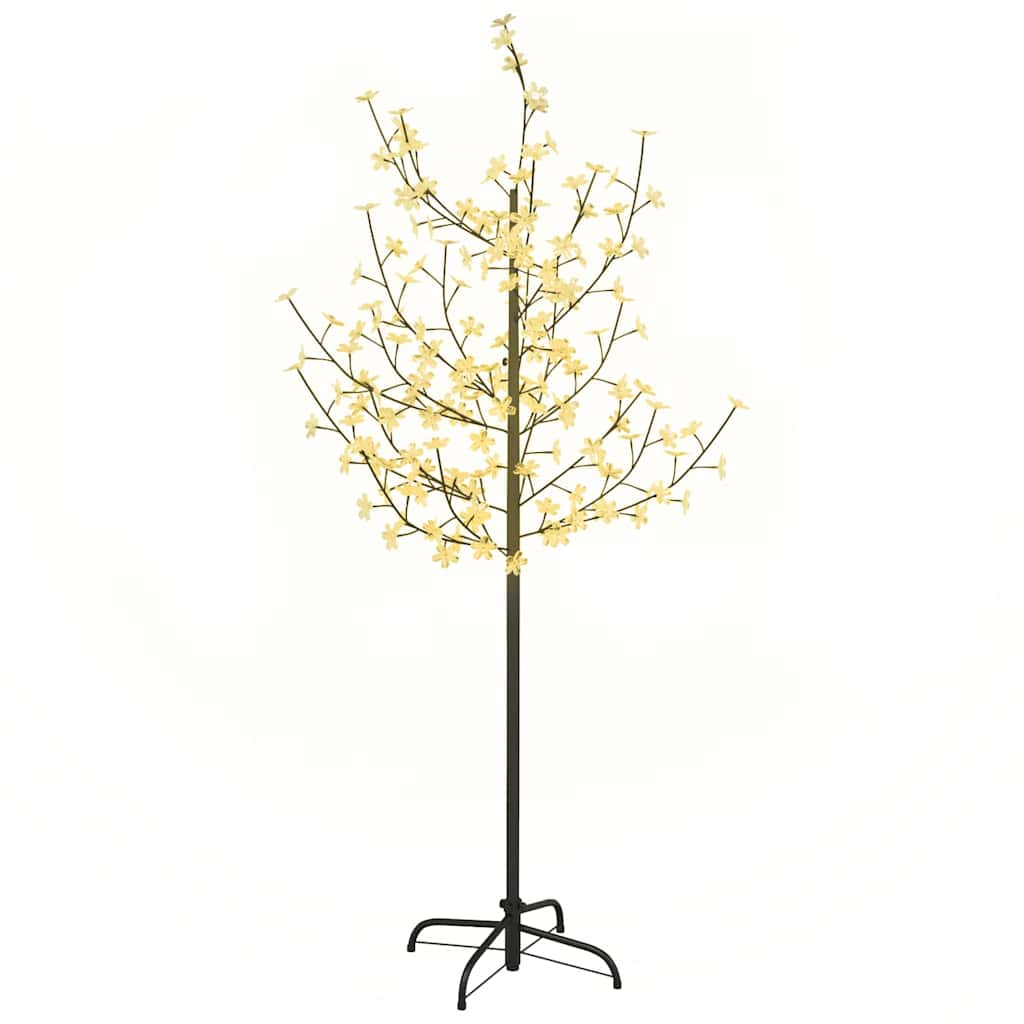 Albero di Ciliegio con 120 LED Bianco Caldo 150 cm