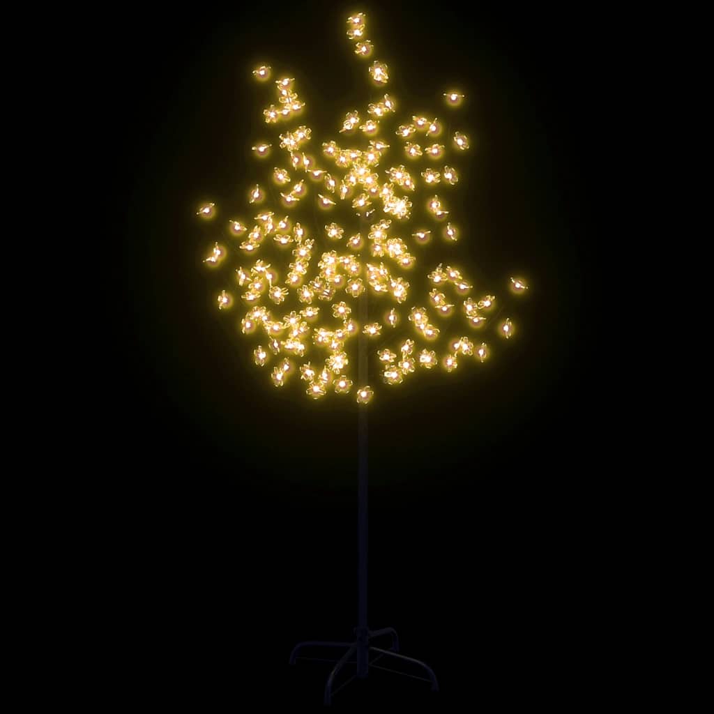 Albero di Ciliegio con 120 LED Bianco Caldo 150 cm