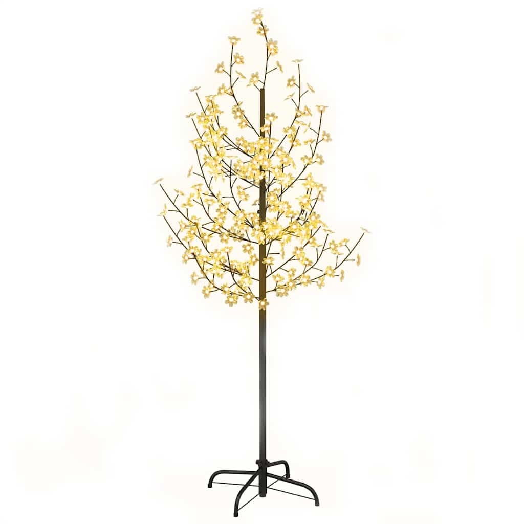 Albero di Ciliegio con 200 LED Bianco Caldo 180 cm