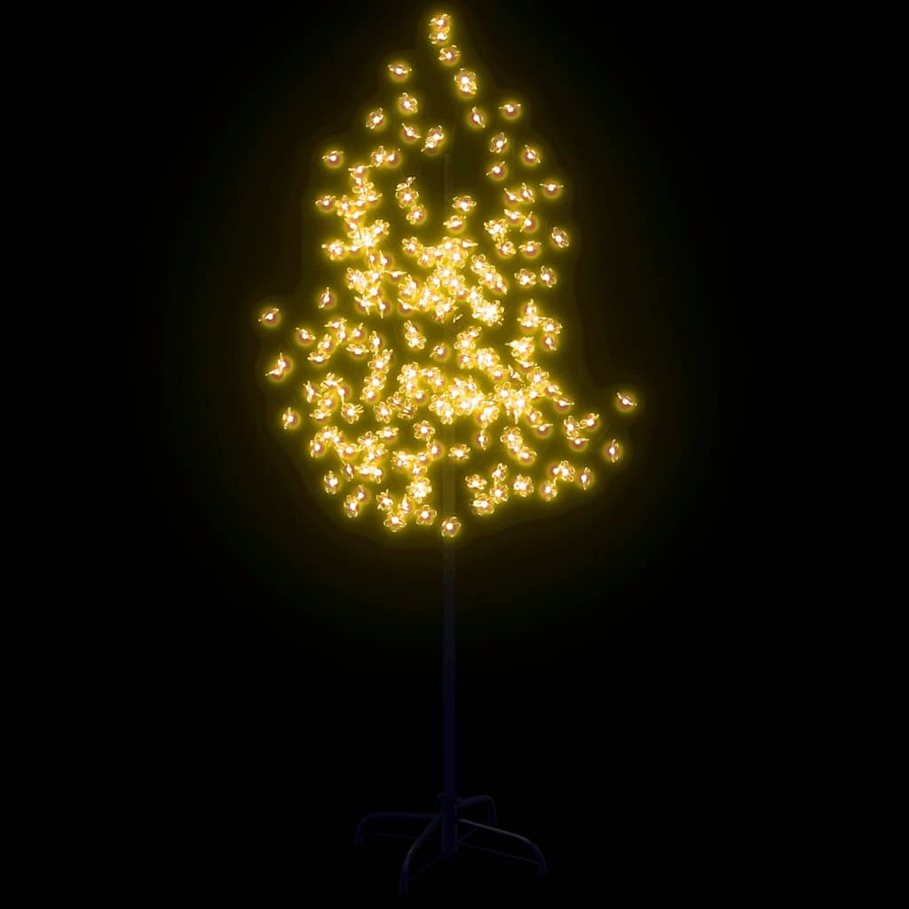Albero di Ciliegio con 200 LED Bianco Caldo 180 cm