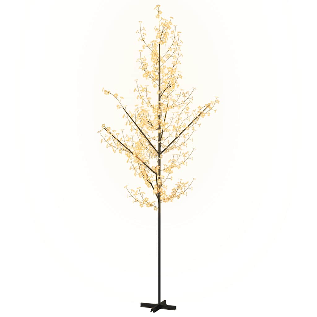 Albero di Ciliegio con 672 LED Bianco Caldo 400 cm