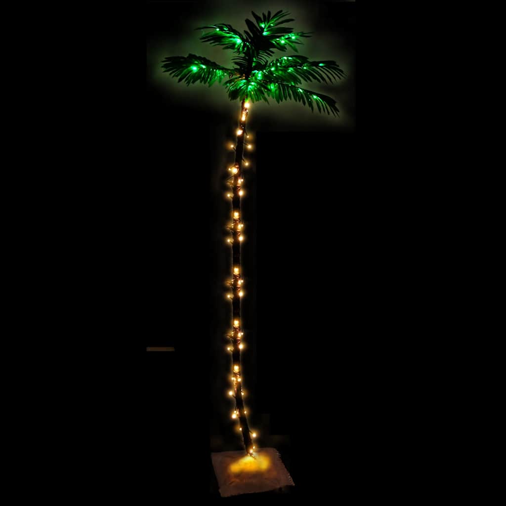 Palma con LED Bianco Caldo 136 LED 220 cm