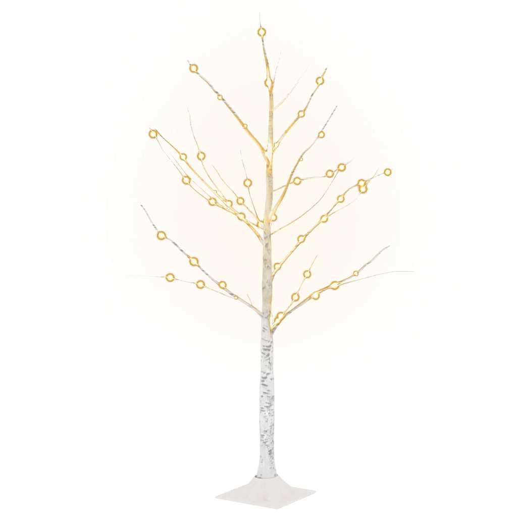Betulla con LED Bianco Caldo 48 LED 120 cm