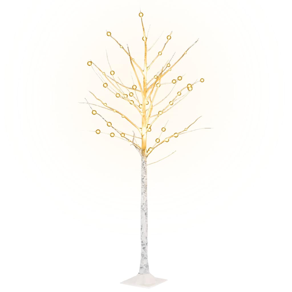 Betulla con LED Bianco Caldo 96 LED 180 cm