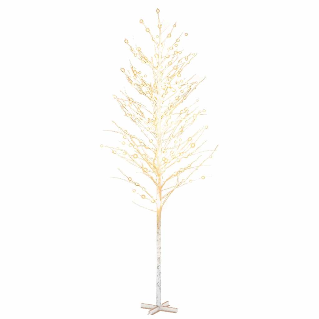 Betulla Bianca con LED Bianco Caldo 672 LED 400 cm