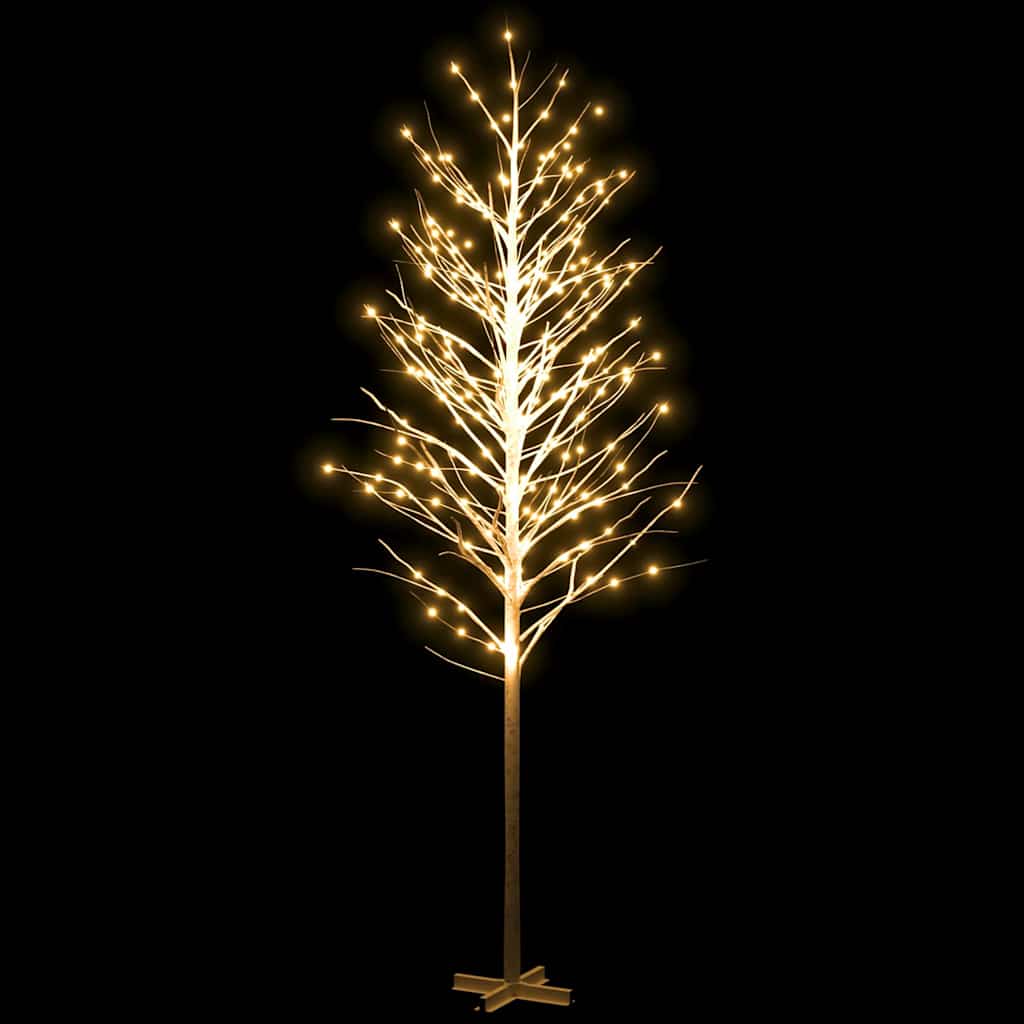 Betulla Bianca con LED Bianco Caldo 672 LED 400 cm