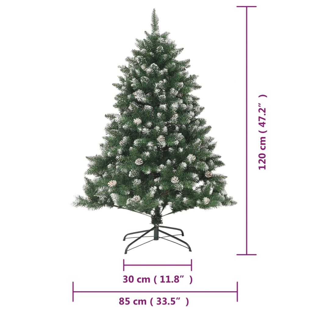 Albero di Natale Artificiale con Base 120 cm PVC